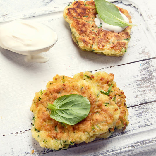 Crispy Zucchini Fritters Recipe - Rallis Olive Oil USA