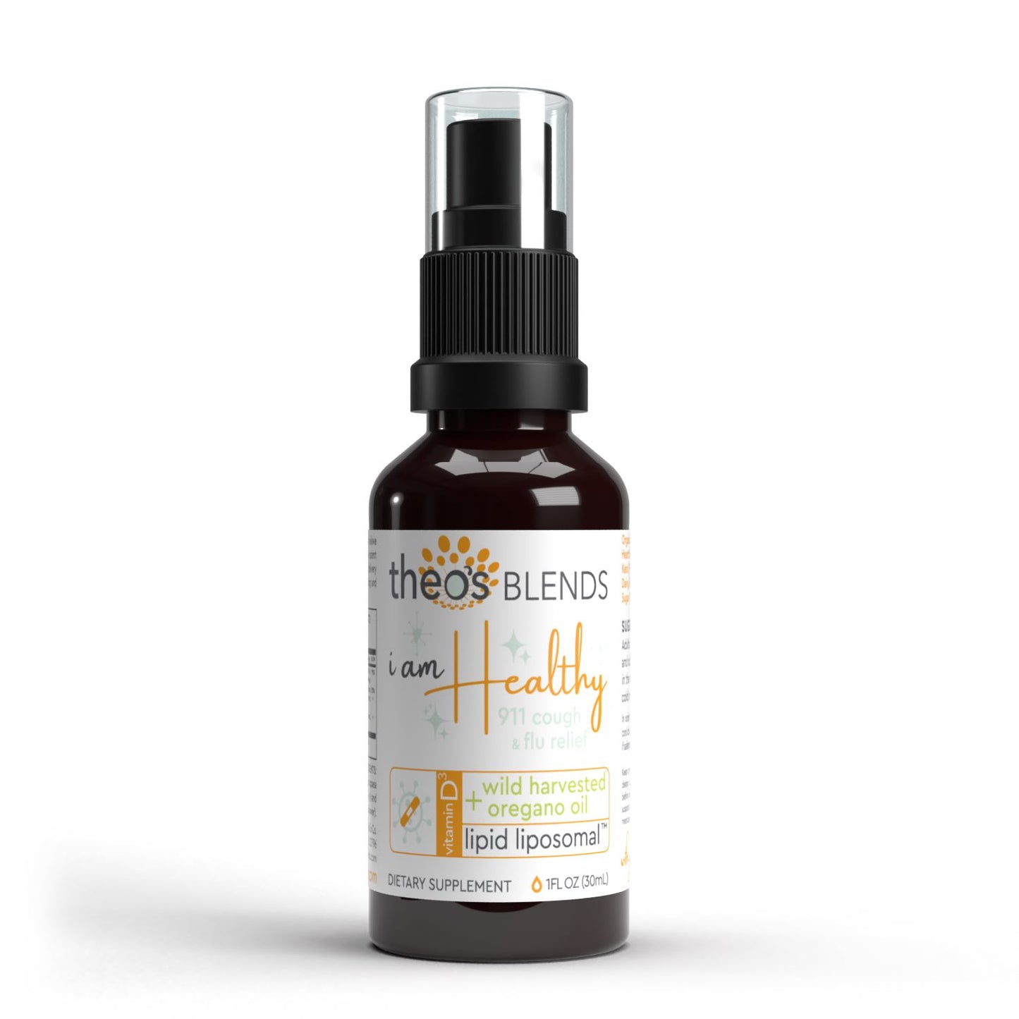 Theo's Blends Liposomal Oregano Oil Antiviral Cold & Flu Spray