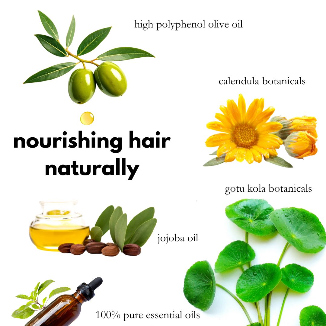 Natural Hair Oil made with rosemary and olive oil