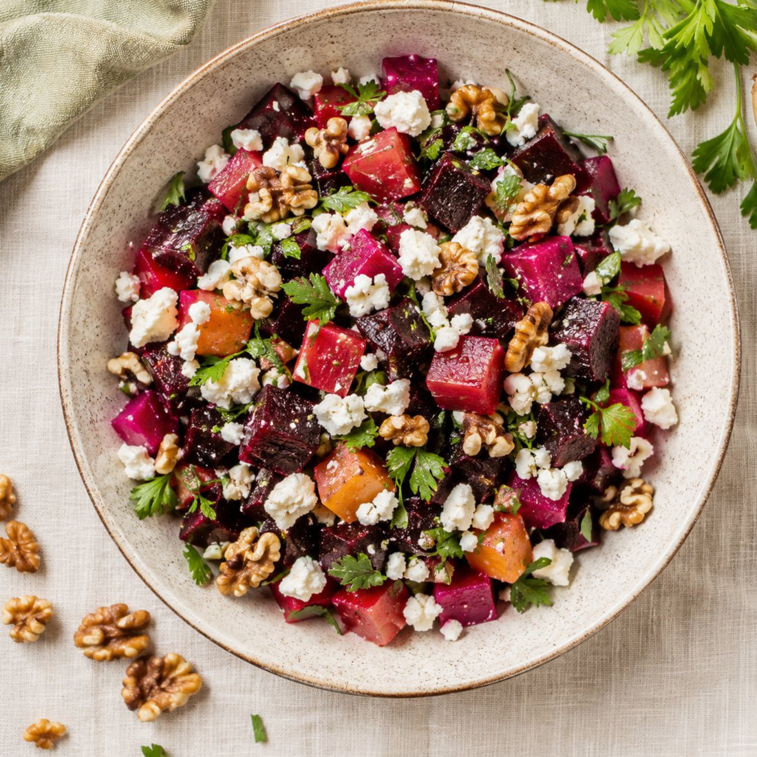 Beet Salad with Walnuts and Feta