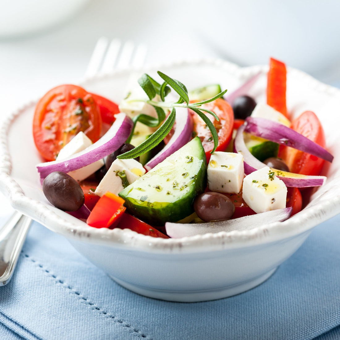 Authentic Greek Village Salad - Horiatiki - Rallis Olive Oil