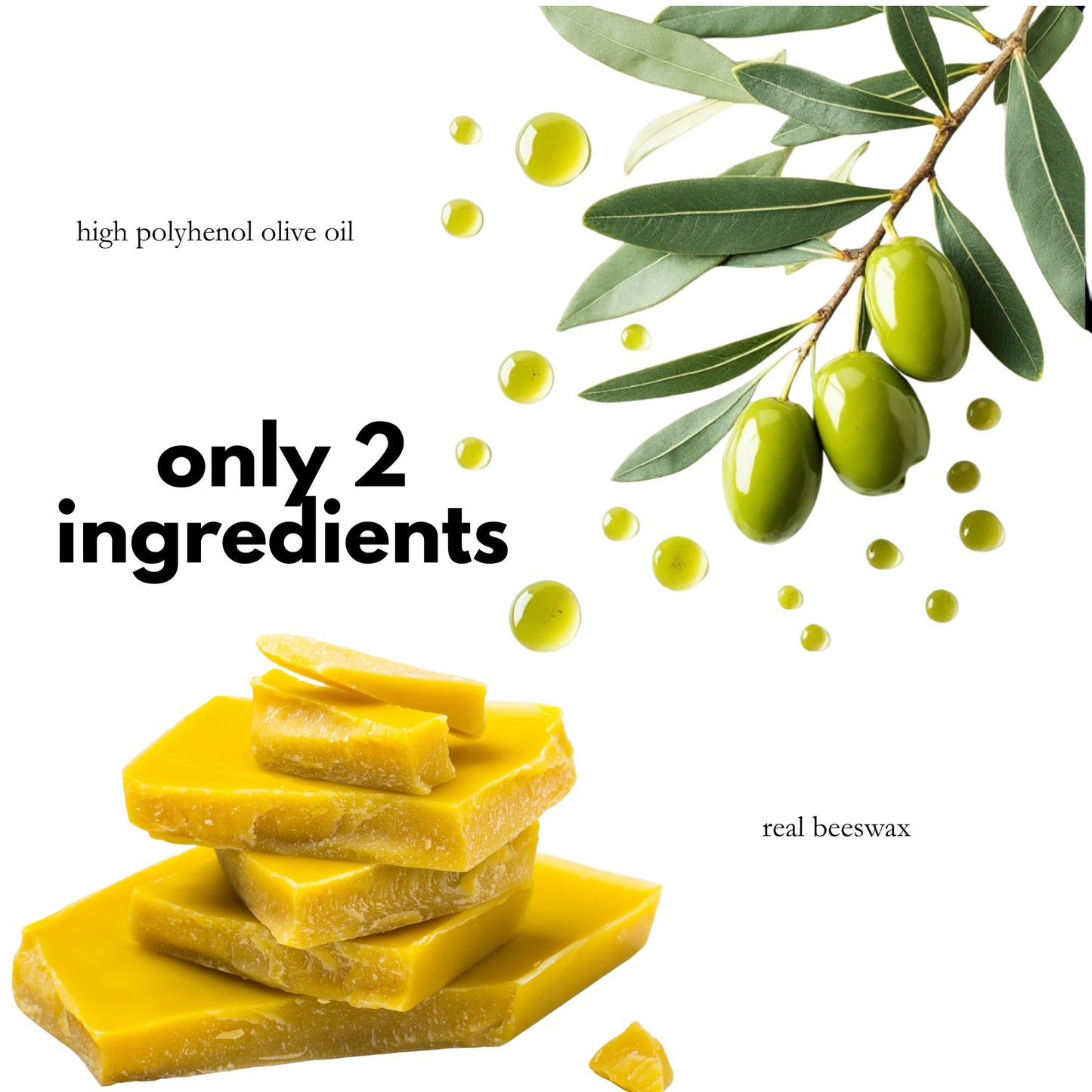 Lip Balm made with High Polyphenol Olive Oil and Real Beeswax
