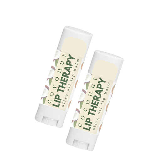 Olive Oil and beeswax lip balm with coconut