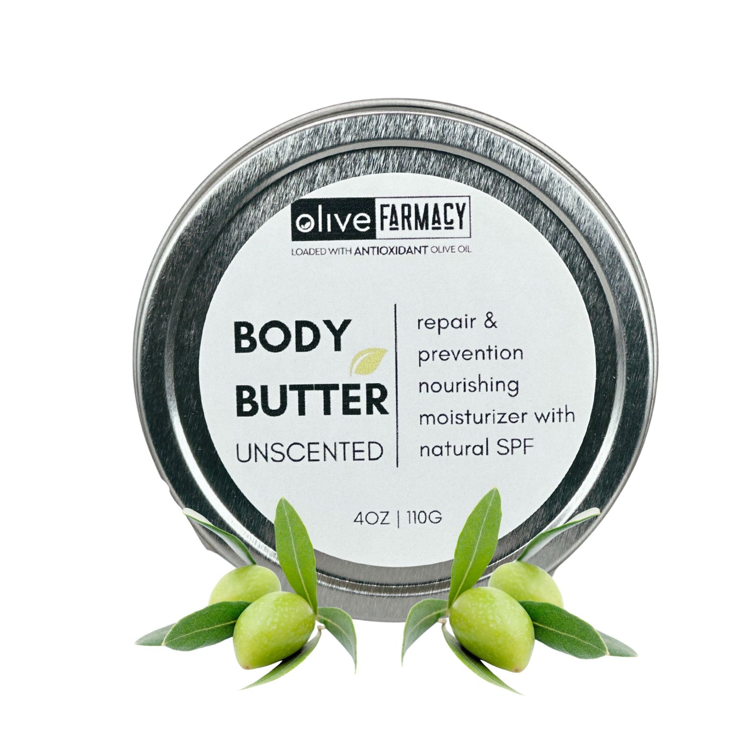 Unscented Natural Olive Oil Body Butter by Olive Farmacy