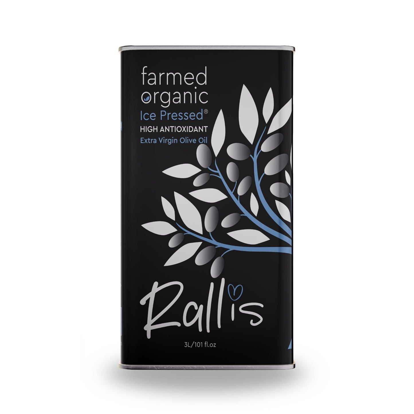 Tin Canister of Rallis High Polyphenol Olive Oil