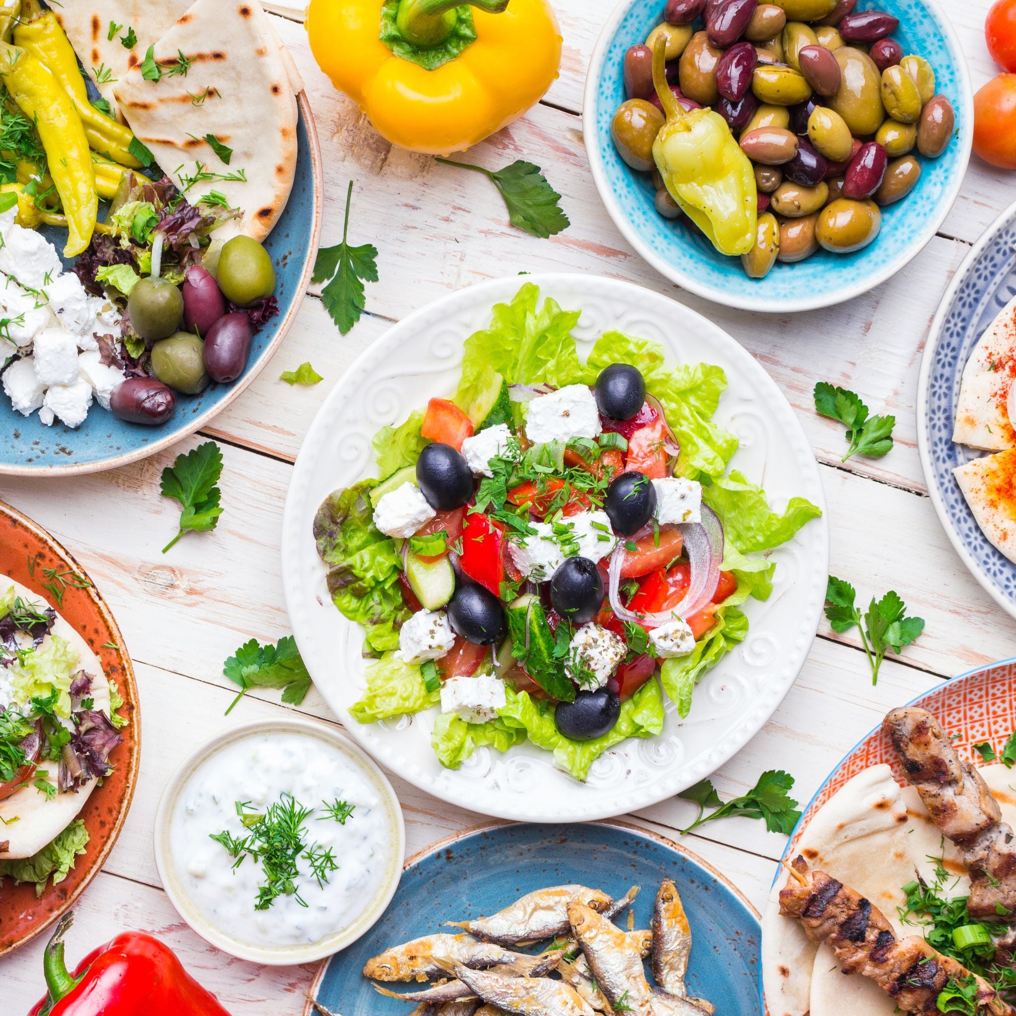 Mediterranean Diet and Healthy Food from Greece